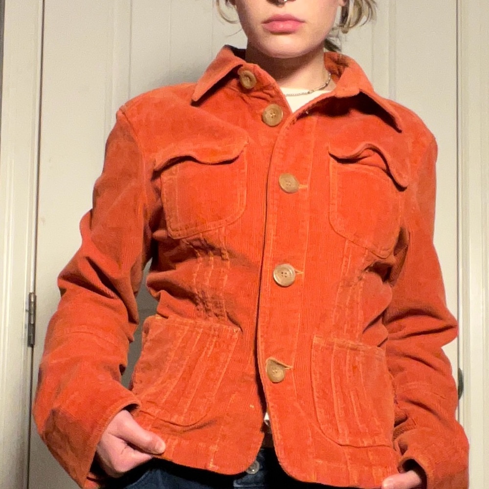 Medium orange Tulle corduroy jacket